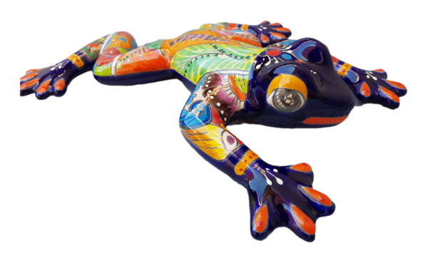 Talavera-style Large Frog – Green