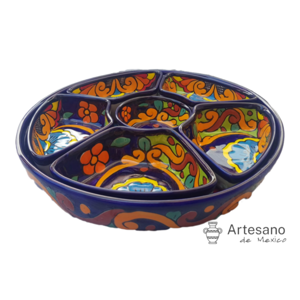 Talavera-style Bowl for Dipping, Appetisers or Other Finger-foods – Multicoloured