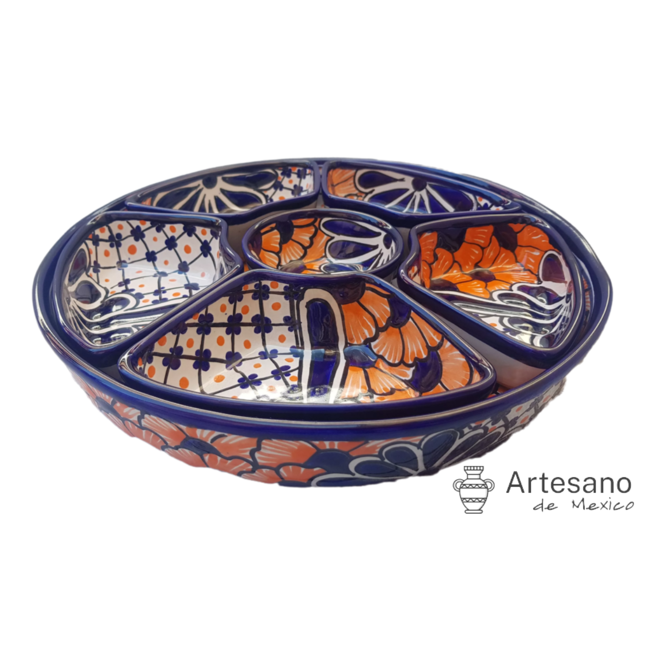 Talavera-style bowl for dipping, appetisers or other finger-foods
