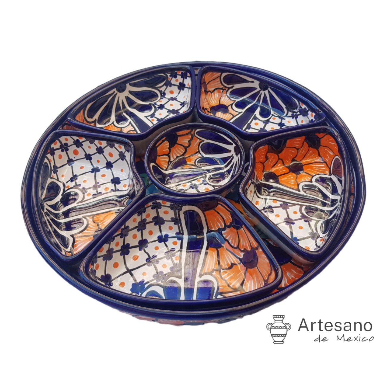Talavera-style bowl for dipping, appetisers or other finger-foods