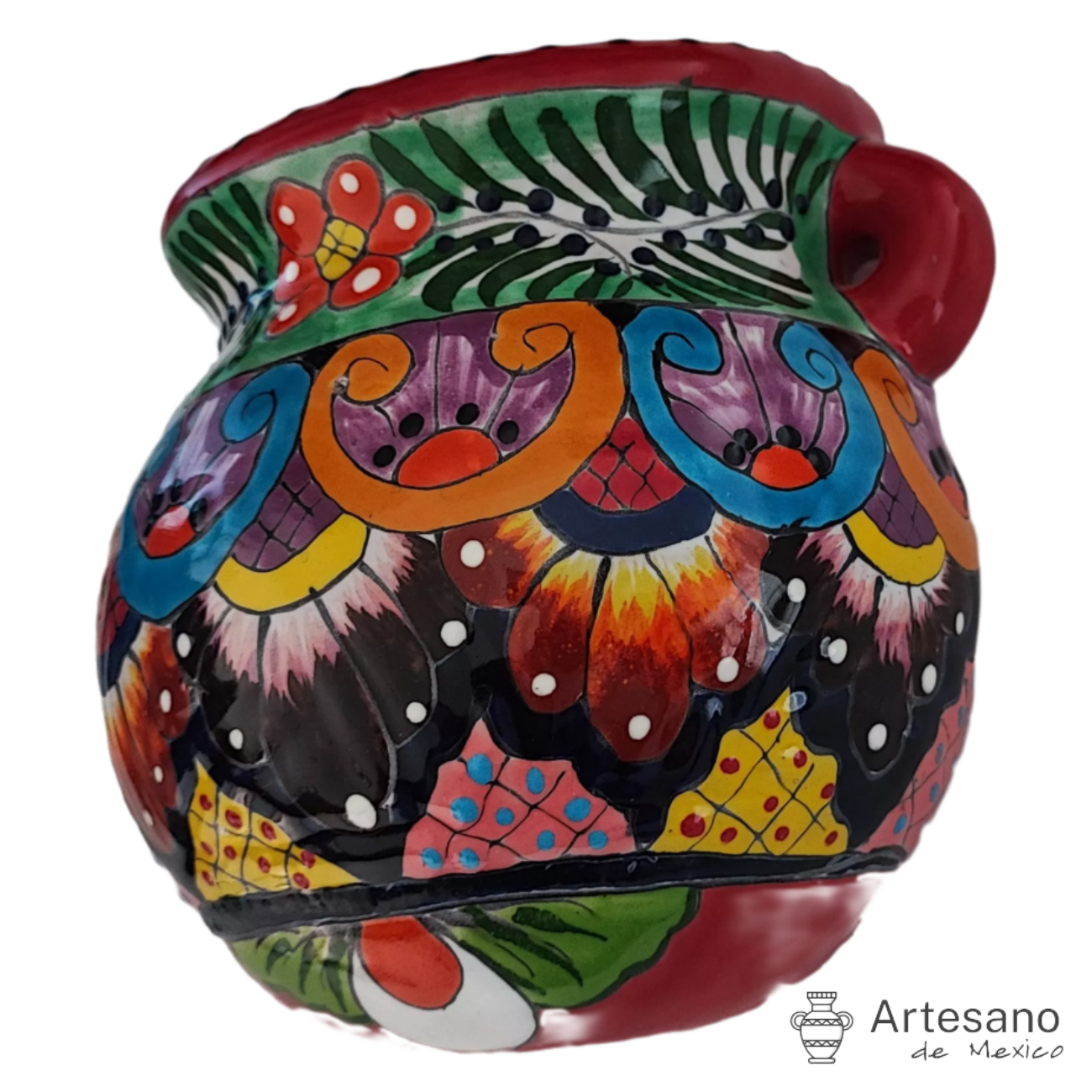 Talavera - style Wall Hanging Flower Pot