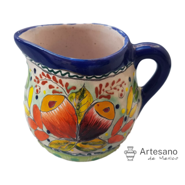 Mexican Talavera Ceramic Milk/creamer Jug – Dark Blue