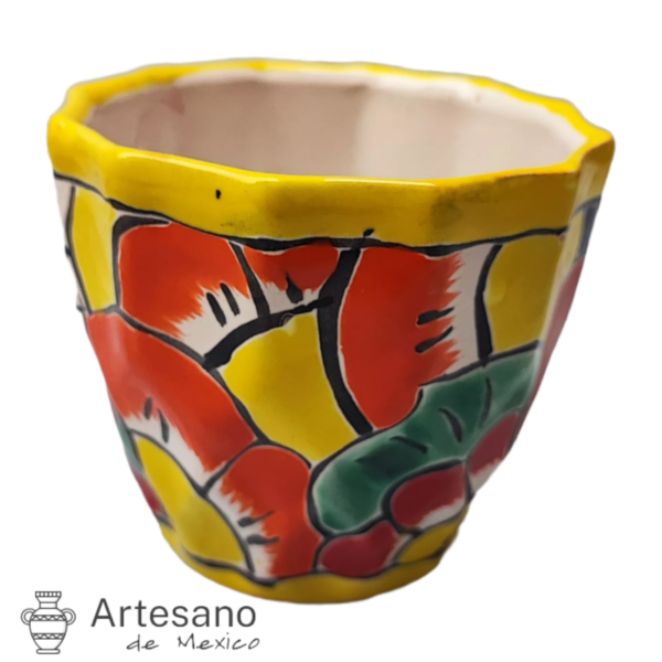 Talavera -style Mini Pot – Yellow