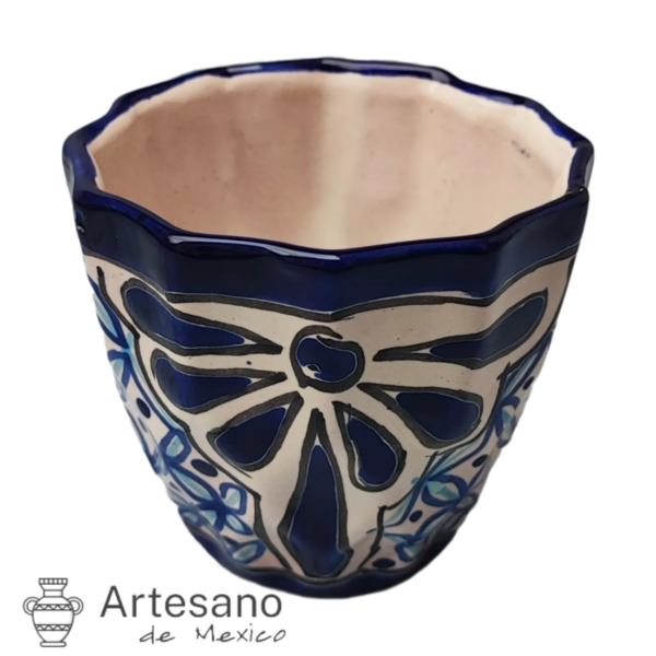 Talavera -style Mini Pot – Blue