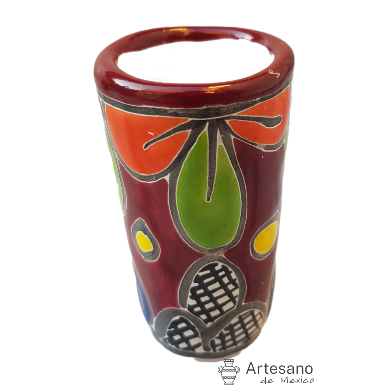 Talavera -style shot glass