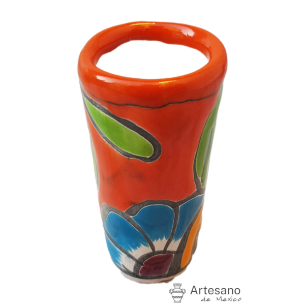 Talavera -style Shot Glass – Multicoloured, Orange, Green, Blue & Yellow