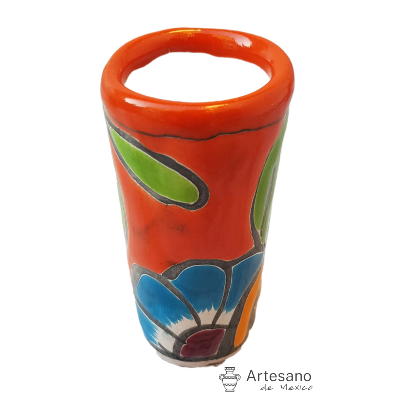 Talavera -style shot glass