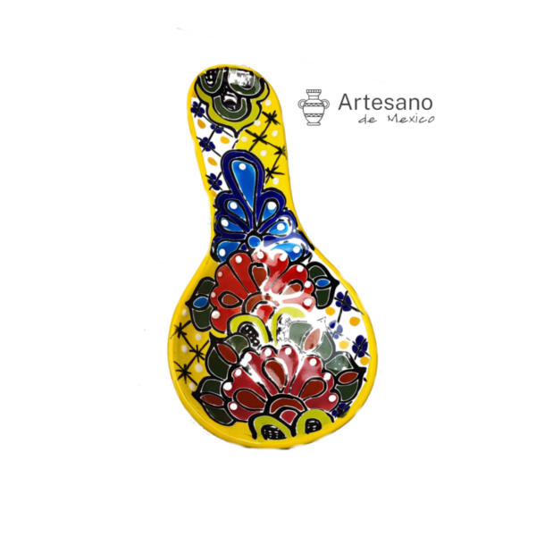 Talavera-style Spoon Rest – Multicoloured – Option 1