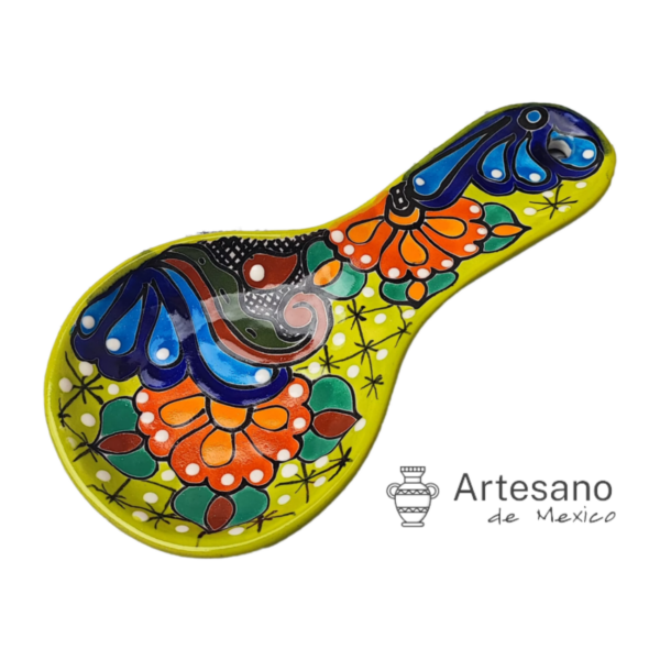 Talavera-style Spoon Rest – Multicoloured – Option 2