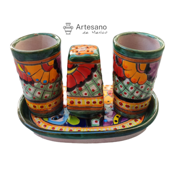 Talavera-style Tequila Set – Multicoloured – Option 1