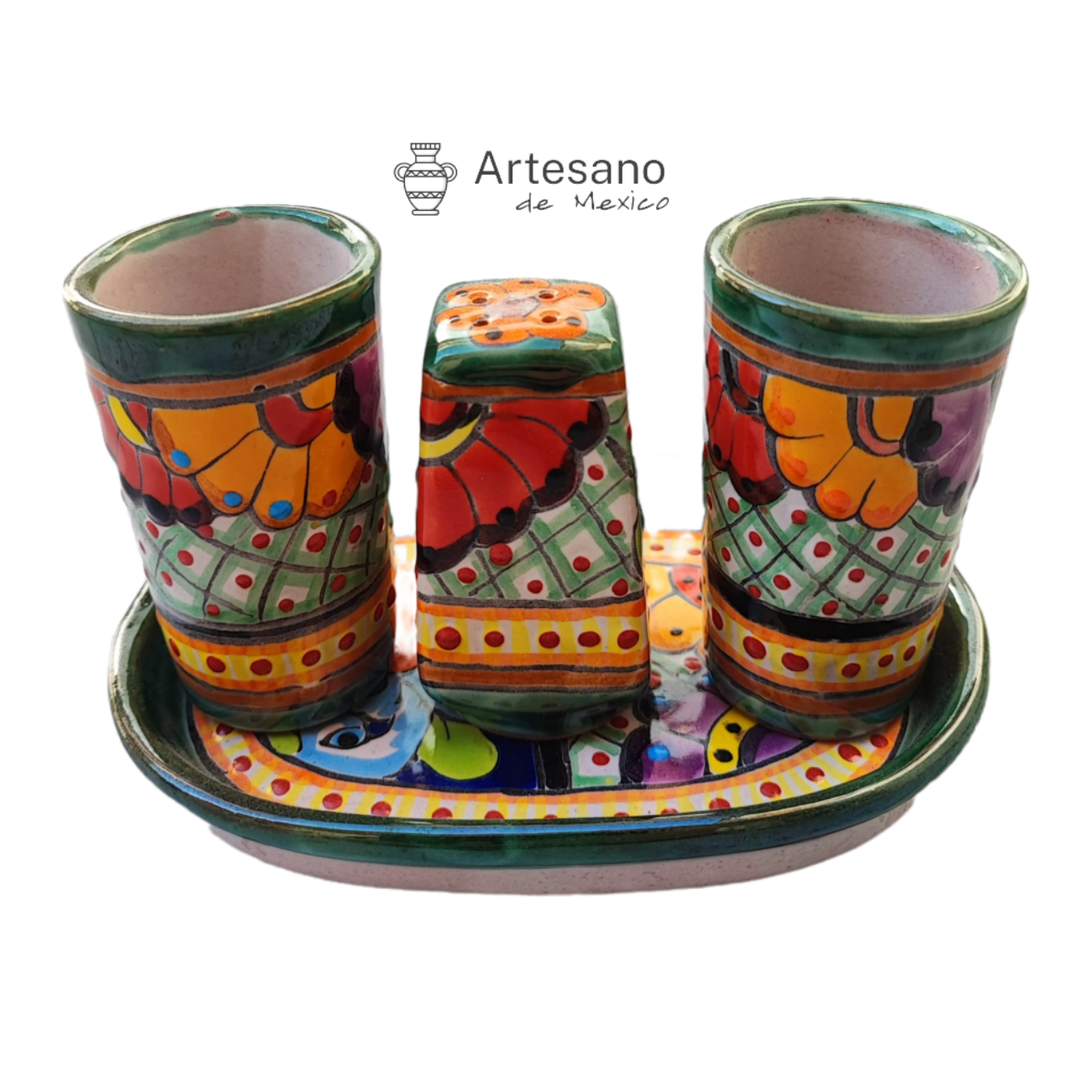 Talavera - style Tequila set