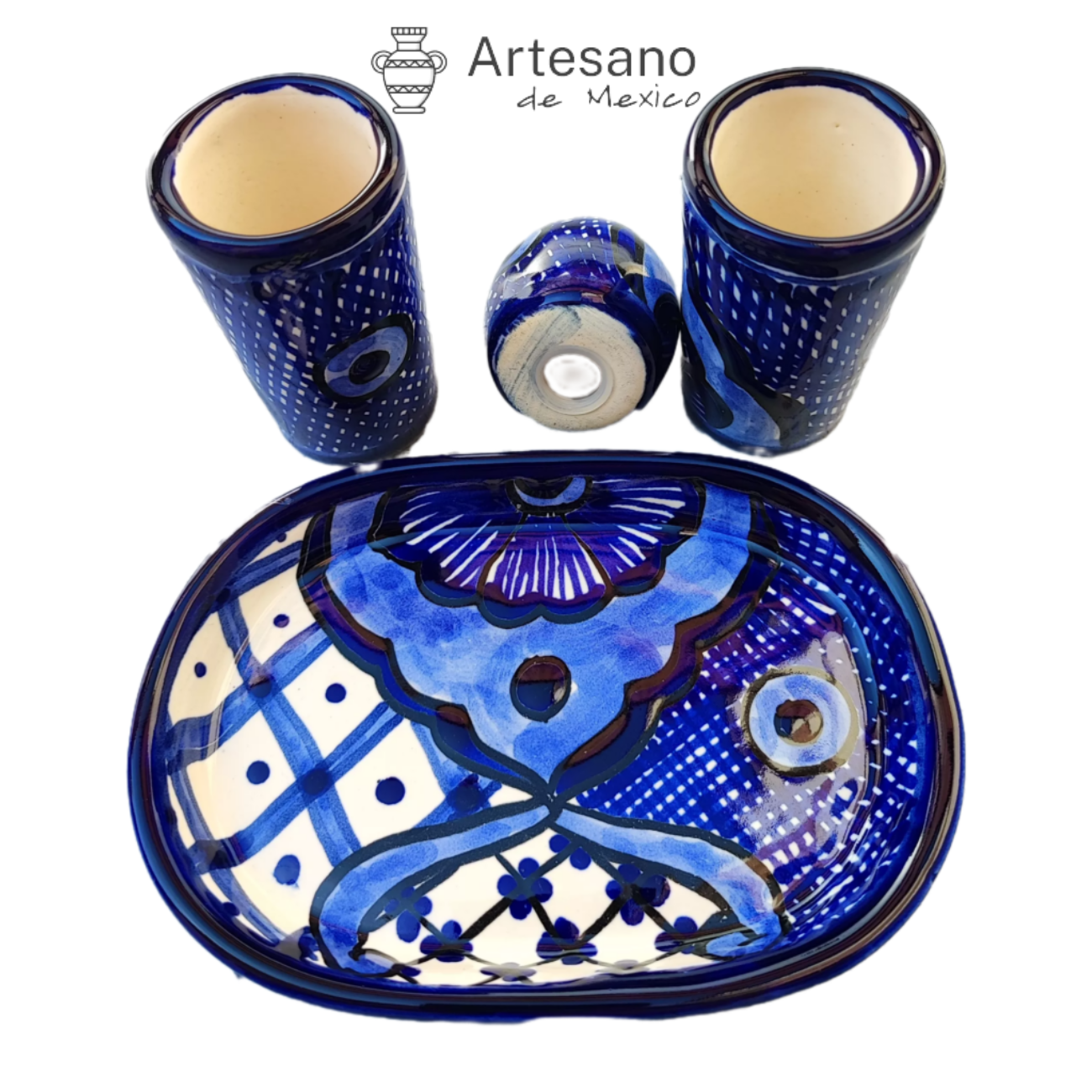Talavera - style Tequila set