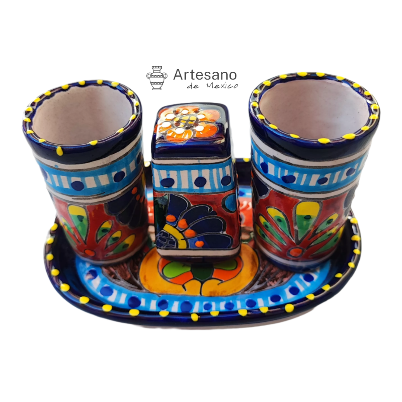 Talavera - style Tequila set