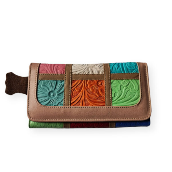 Authentic Handmade León Leather Purse – Colour Block