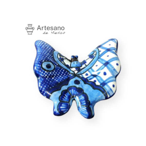 Talavera -Style Butterfly – Small – Blue
