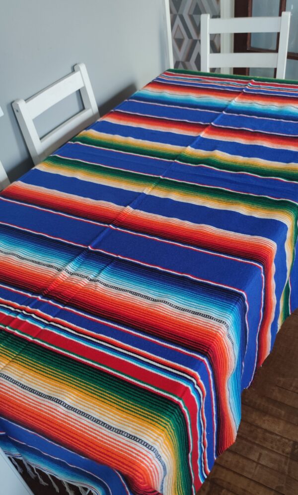 Authentic Handwoven Mexican Tablecloth – Multicoloured, Yellow, Orange & Tan – Option 1