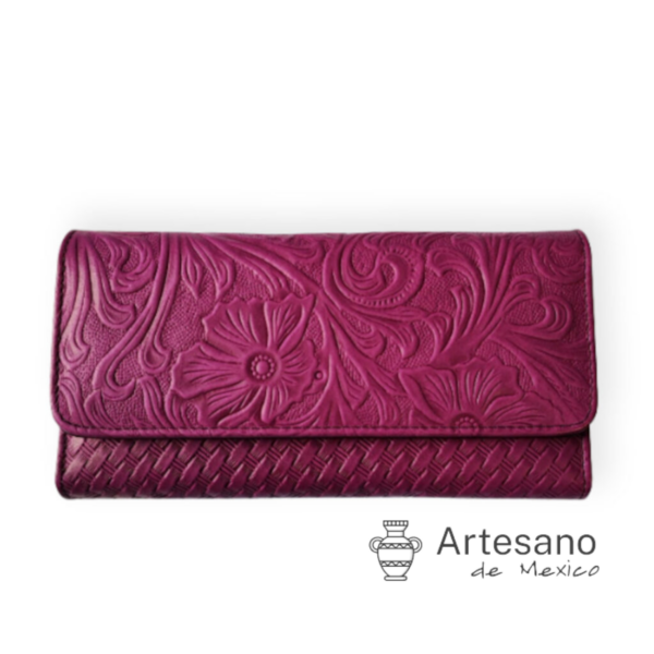 Authentic Handmade León Leather Purse – Purple