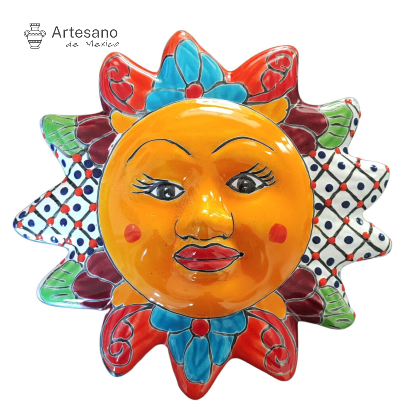 Talavera - style Sun Face