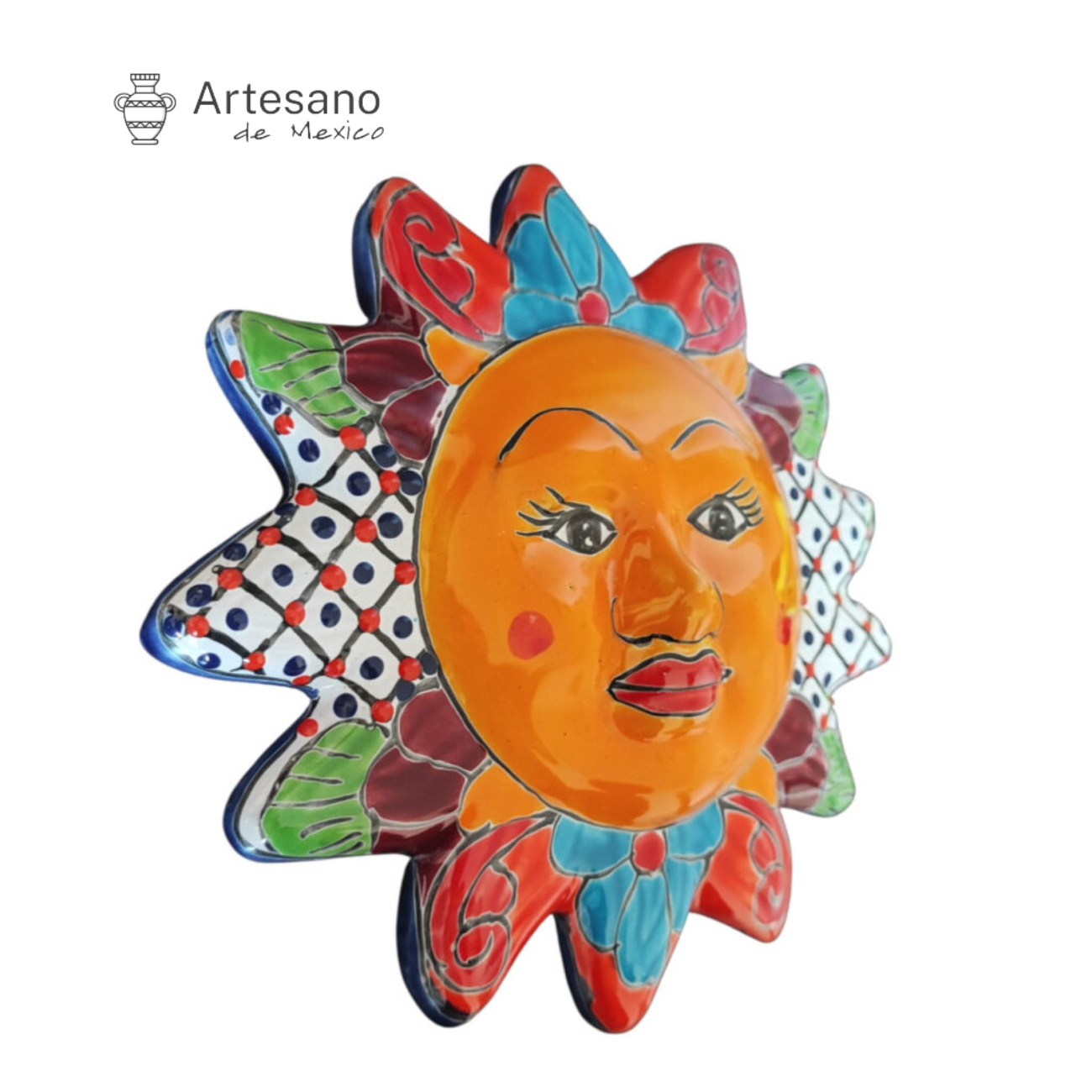 Talavera - style Sun Face