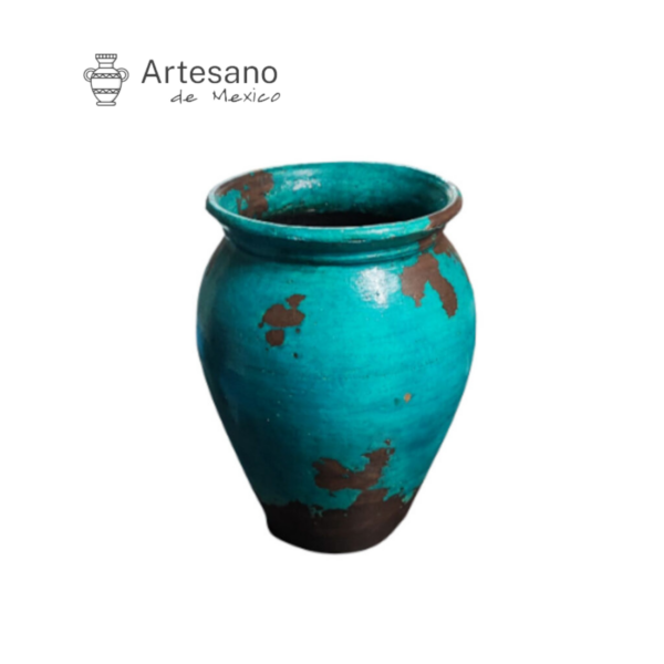 Talavera Mexican Hand Made Hand Painted Vase – Turquoise