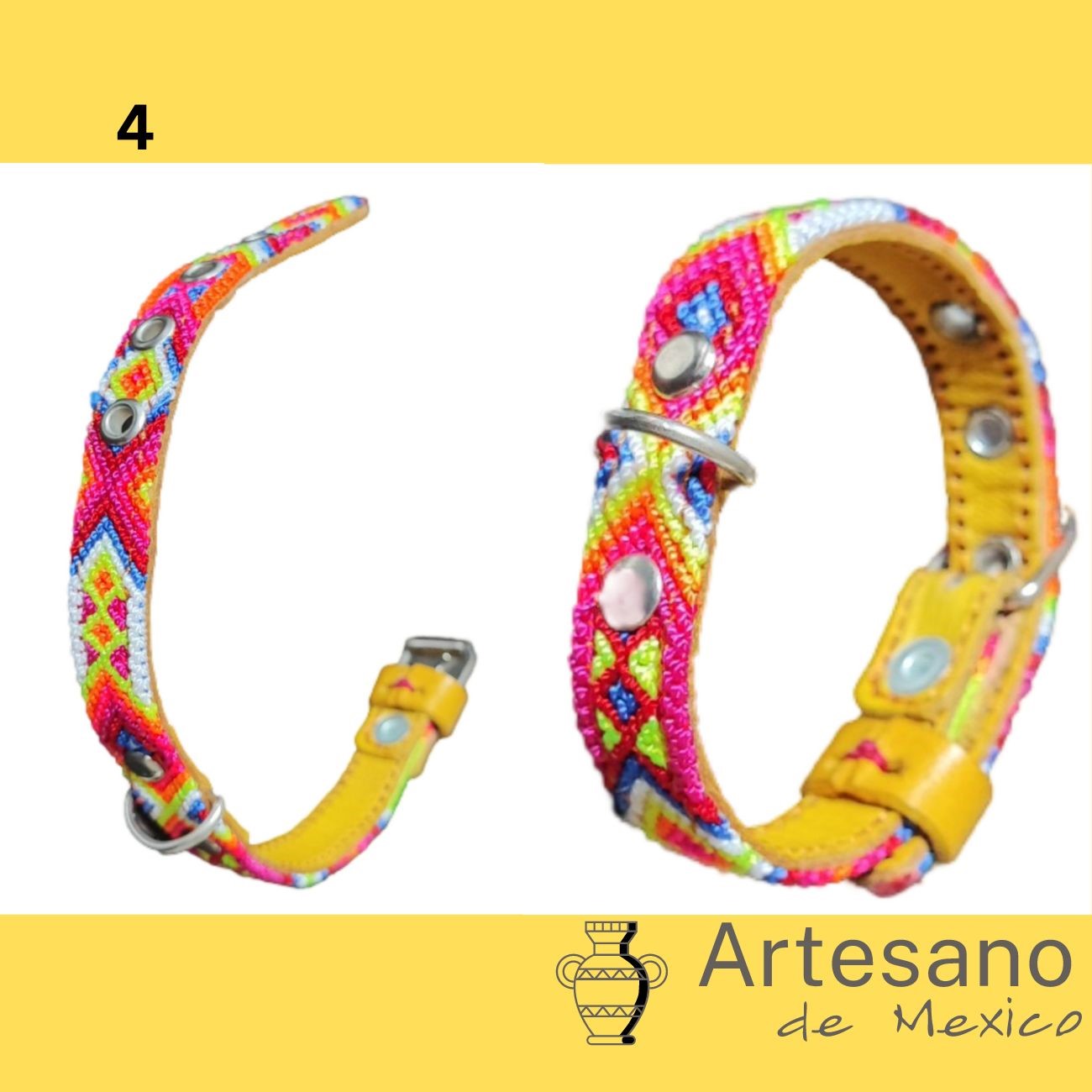 Mexican Hand Woven Dog Collars