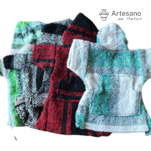 Mexican Hand-woven Hooded Dog Clothes – XS