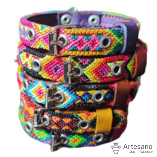 Mexican Hand Woven Dog Collar – XS