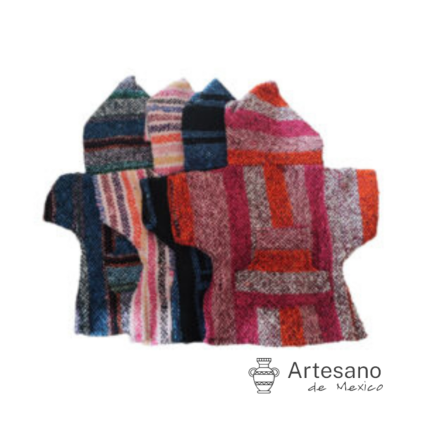Mexican Hand-woven Hooded Dog Clothes – S Size