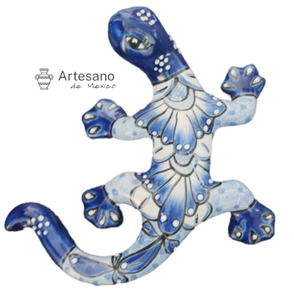 Talavera -style Lizard Iguana – Blue & White