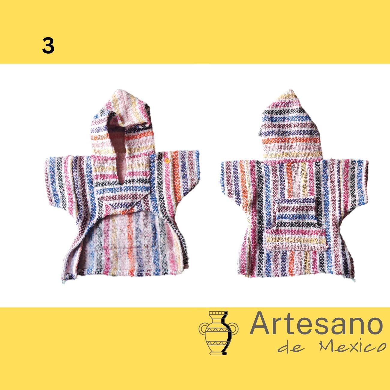 Mexican hand - woven hooded dog clothes.