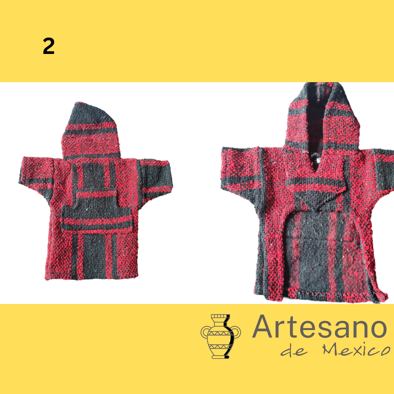 Mexican hand - woven hooded dog clothes.