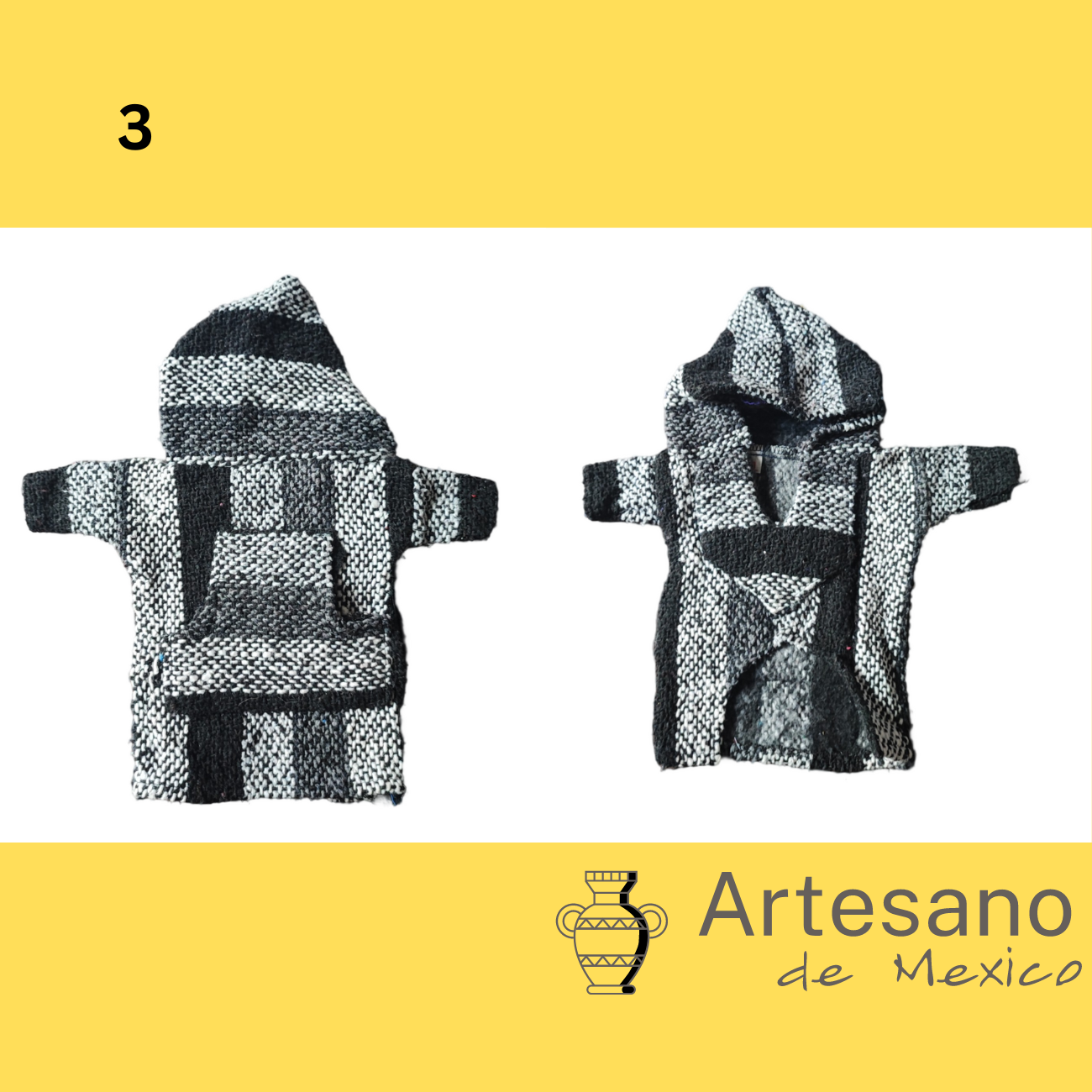 Mexican hand - woven hooded dog clothes.