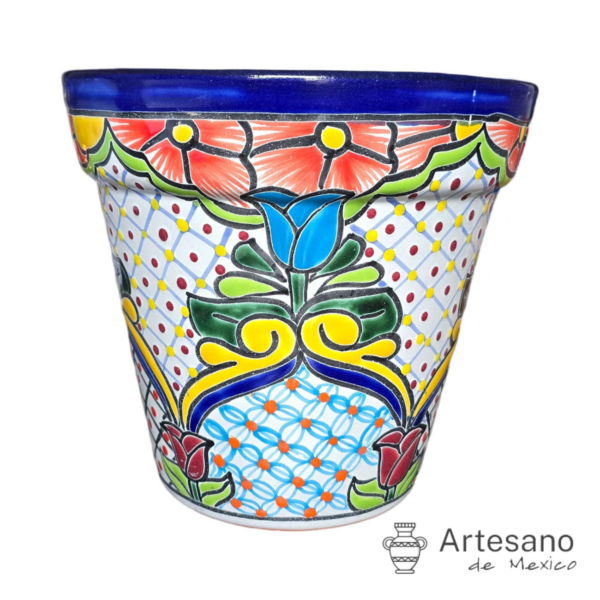 Talavera-style Conica Flower Pot – X-Large – Option 2