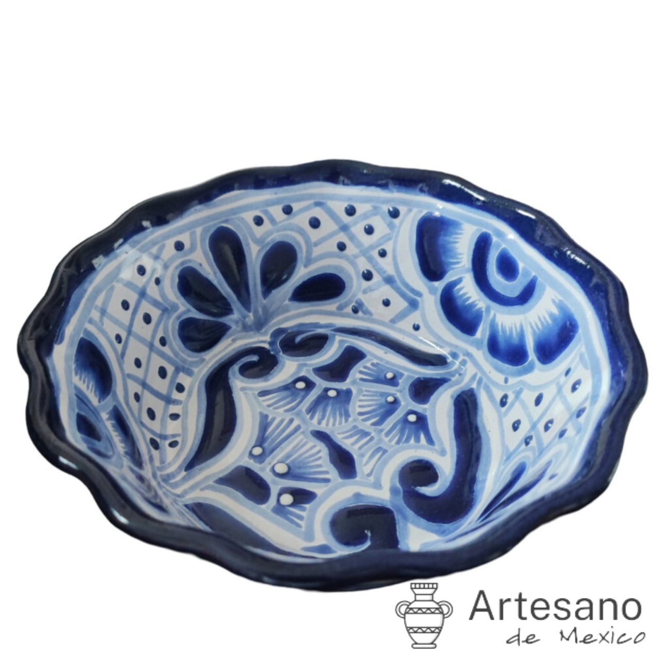 AUTHENTIC TALAVERA HANDMADE DEEP SERVING DISH
