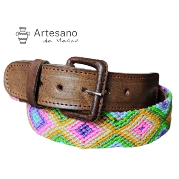 Authentic Hand-woven Leather Waist Belt – Size 34 – Option 1