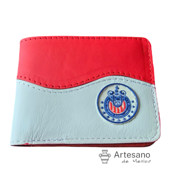 Authentic Handmade Red White León Leather Wallet Guadalajara