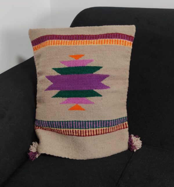 Authentic Handwoven Mexican Pillowcase – Light Blue – Option 4
