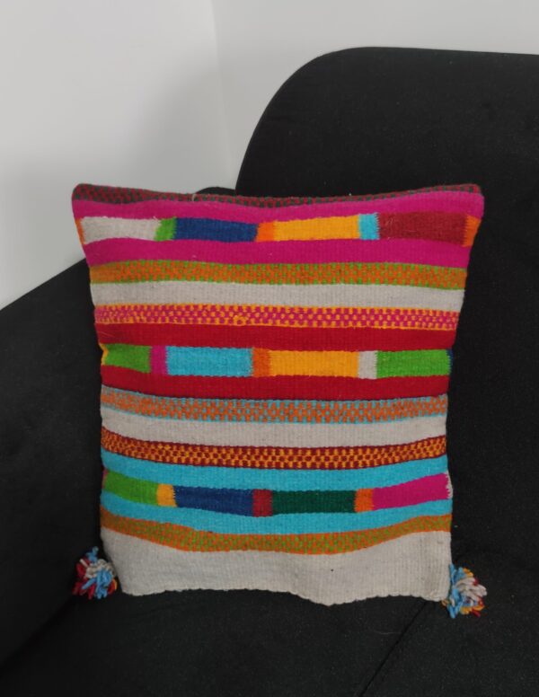 Authentic Handwoven Mexican Pillowcase – Light Blue – Option 1