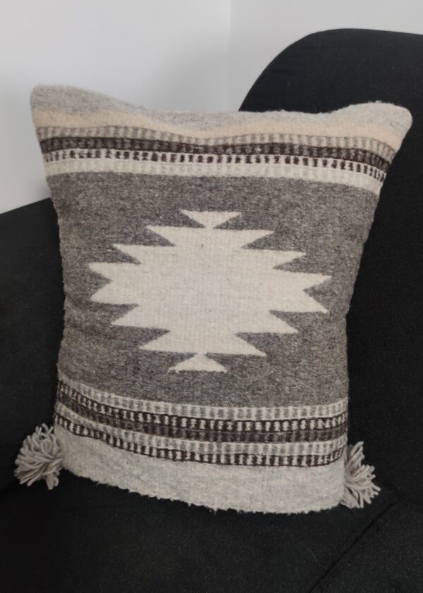 Authentic Handwoven Mexican Pillowcase – Light Blue – Option 5