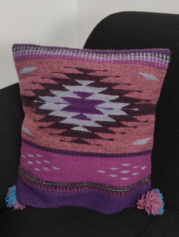 Authentic Handwoven Mexican Pillowcase – Pink – Option 3