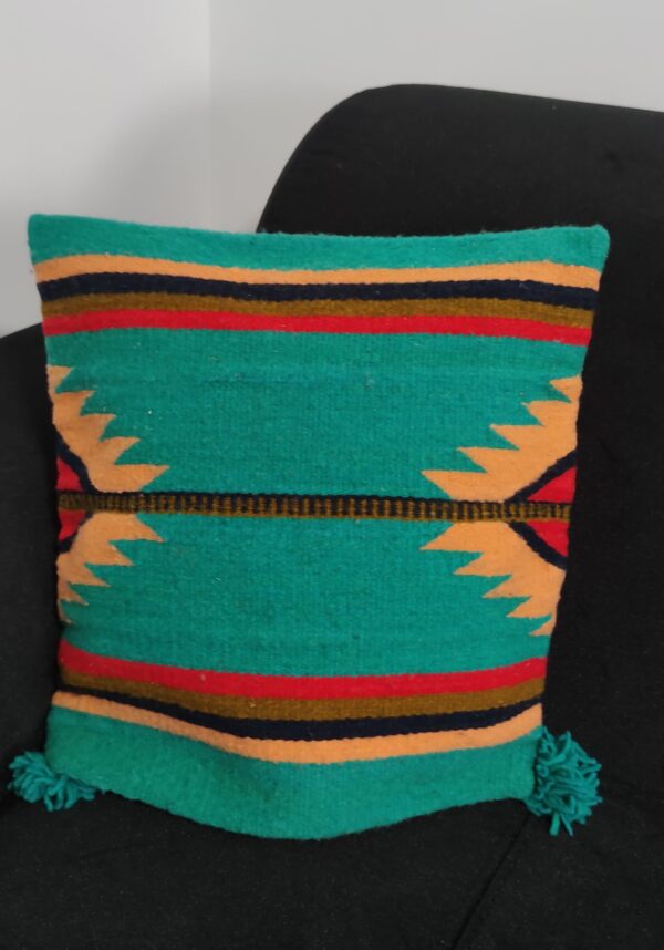 Authentic Handwoven Mexican Pillowcase – Light Blue – Option 3