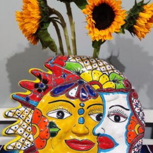 Talavera-style Sun and Moon Face
