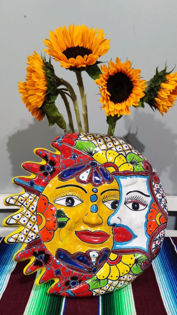 Talavera-style Sun and Moon Face